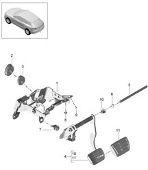 Pedal de freno 95B.1 Macan 2014-18
