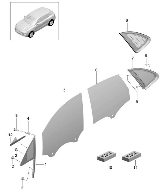 Diagram 805-005 Porsche 993 (911) GT2 1994-97 Body