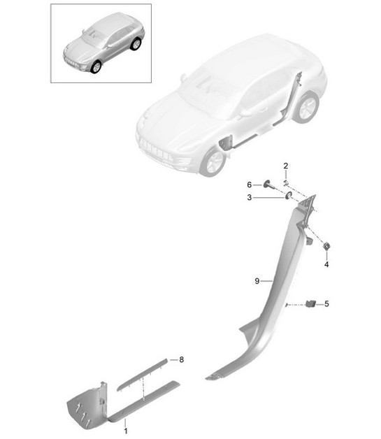 Diagram 807-022 Porsche 993 (911) RS 1994-97 Body