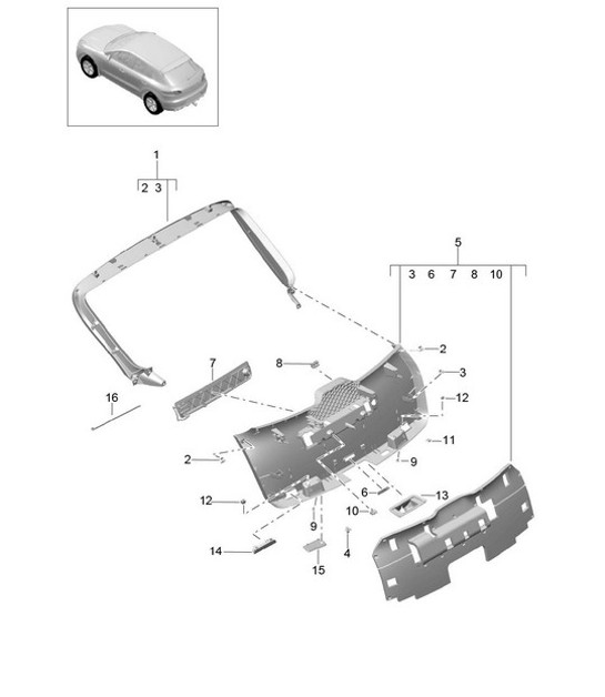 Diagram 807-035 Porsche Cayman 2.7L 981 2013-16 Body
