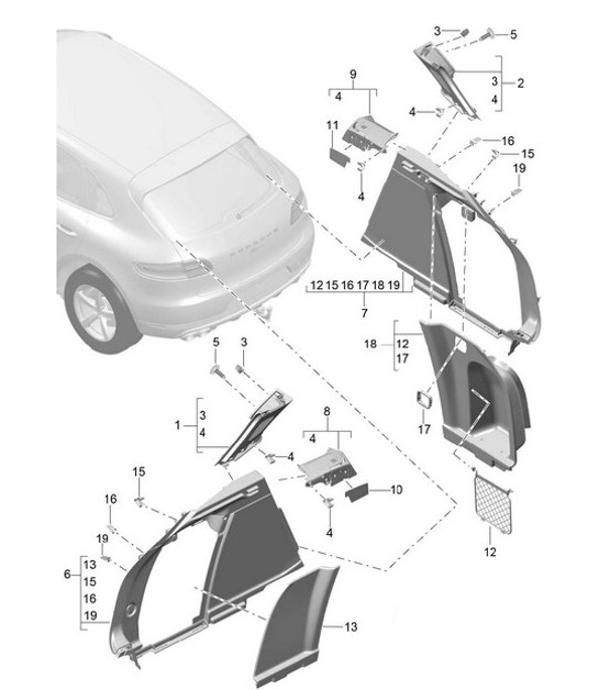 Diagram 807-045 Porsche 924S 2.5L 1988 