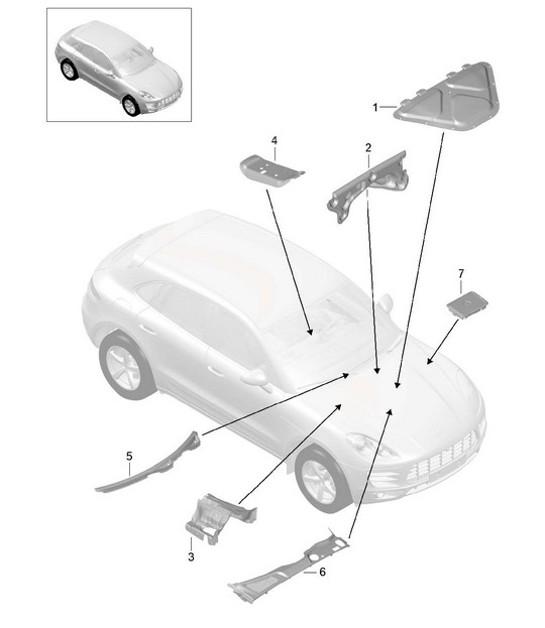 Diagram 807-080 Porsche Boxster 986 2.5L 1997-99 Carrosserie