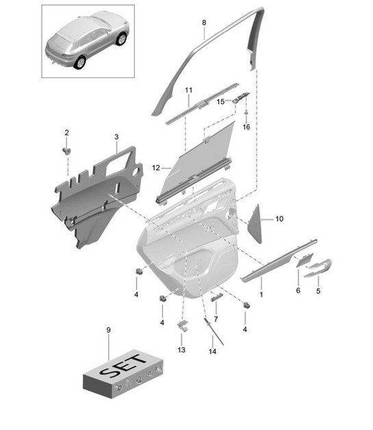 Diagram 808-090 Porsche 997 (911) MK1 2005-2008 Body