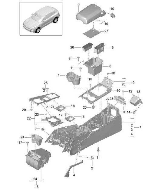 Diagram 809-020 Porsche 993 (911) RS 1994-97 Body