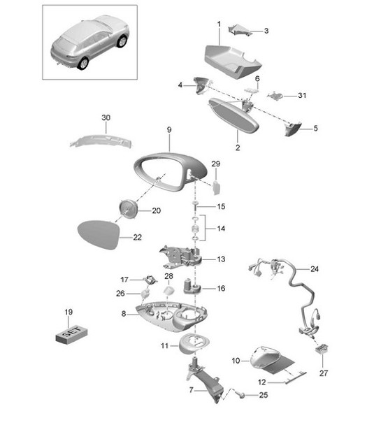 Diagram 809-030 Porsche Boxster 981 Spyder 3.8L 2016 Body
