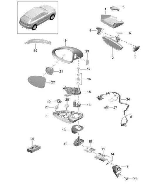 Diagram 809-040 Porsche 993 (911) C2S 1994-97 Body