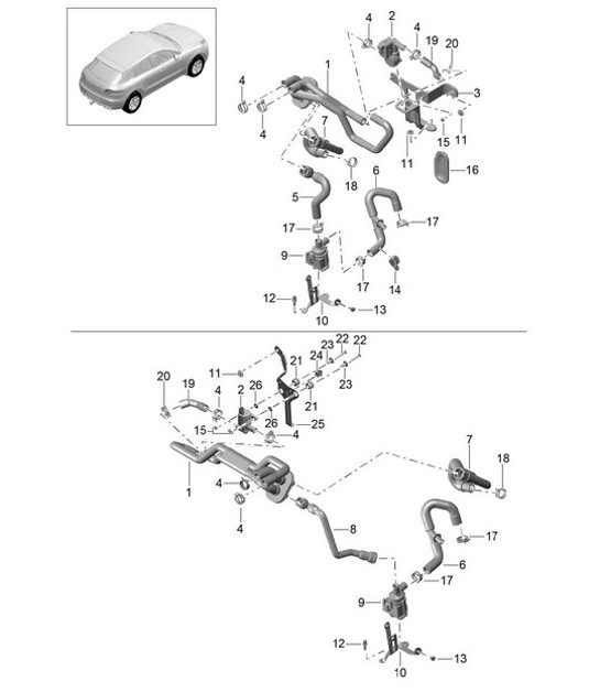 Diagram 813-005 Porsche Panamera 970 MK2 (2014-2016) Carrozzeria