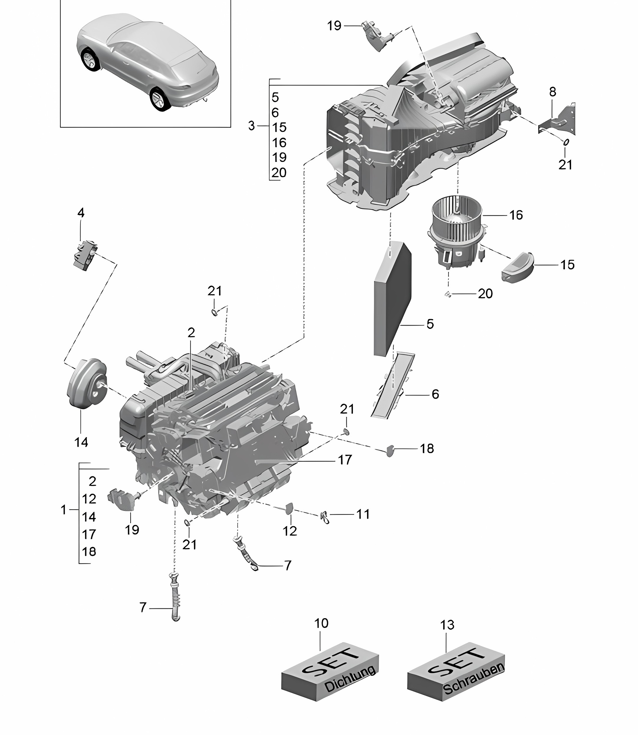 Air conditioning 95B.1 Macan 2014-18