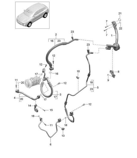 Diagram 813-072 Porsche Cayman S 3.4L 987C 2005-08 Body