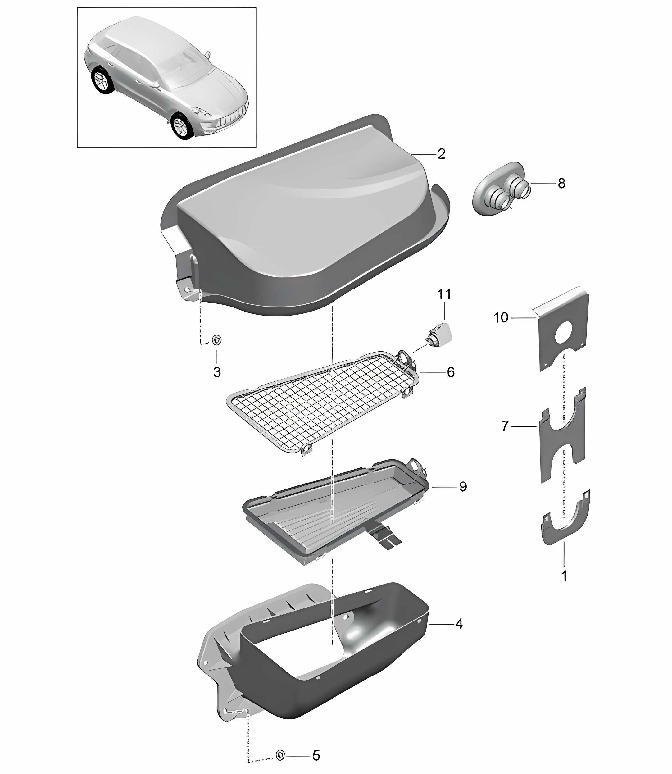 Water box 95B.1 Macan 2014-18