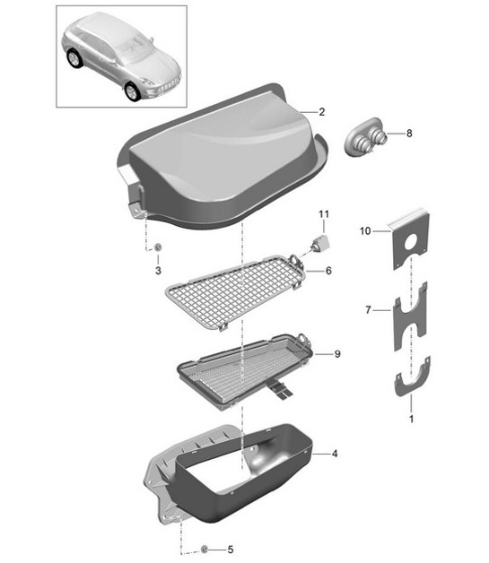 Diagram 813-090 Porsche Boxster 986/987/981 (1997-2016) Body