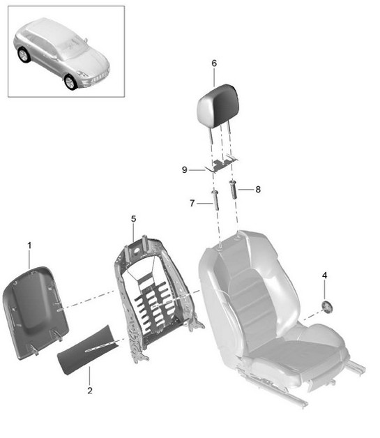 Diagram 817-012 Porsche 991 (911) MK2 2016-2019 Body