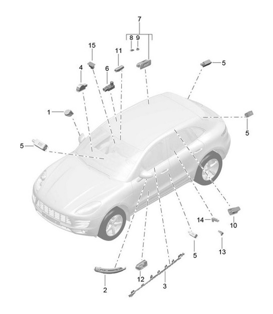 Diagram 903-004 Porsche 991 (911) MK1 2012-2016 Electrical equipment