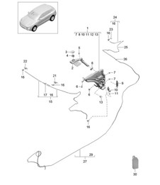 Windscreen washer system 95B.1 Macan 2014-18