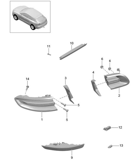 Diagram 905-010 Porsche 356 (1950-1965) Equipo eléctrico