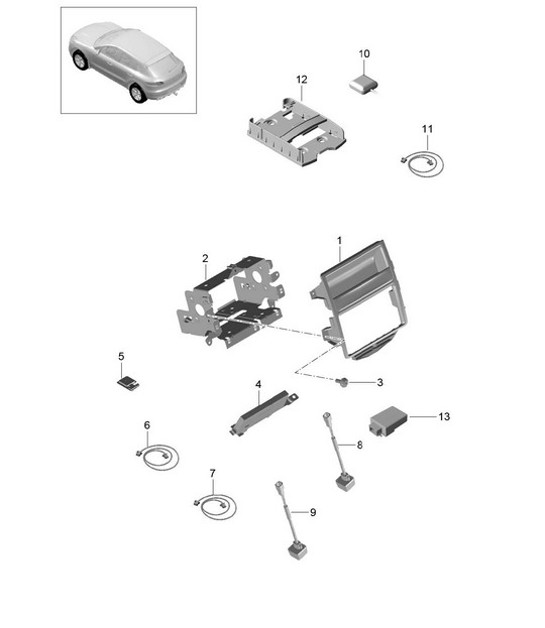 Diagram 911-001 Porsche 964 (911) (1989-1994) Electrical equipment