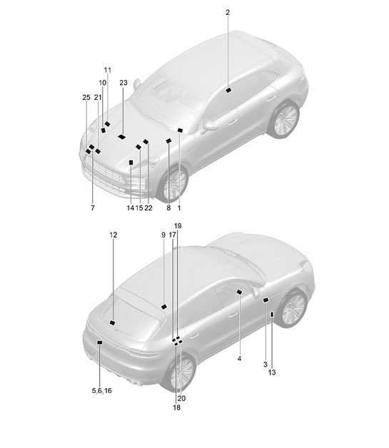 Diagram 003-000 Porsche 911 1975-1977 3.0L Turbo (930) 