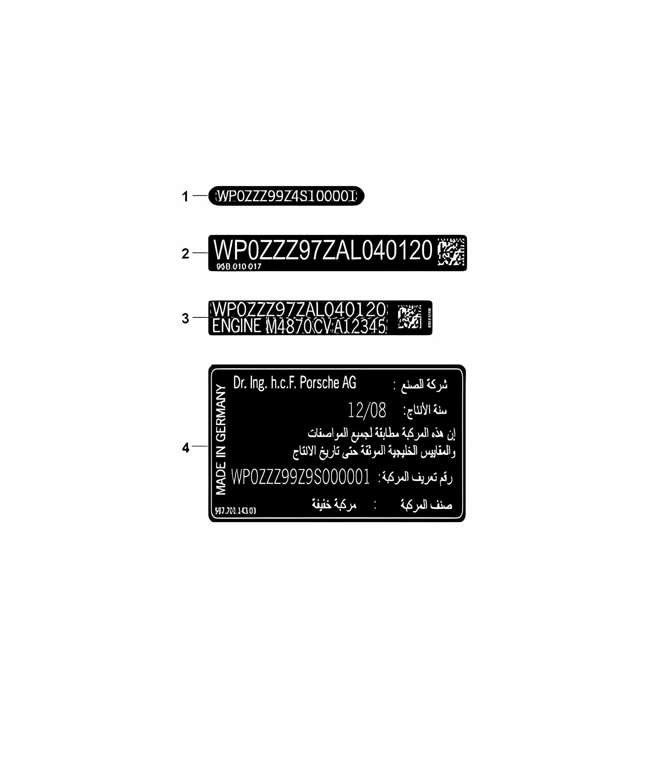Signs/notices  95B (II / III) Macan 2019 - 2024