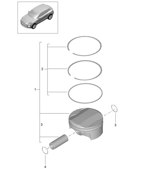 Diagram 102-320 Porsche Macan (95B) MK1 (2014-2018) Engine