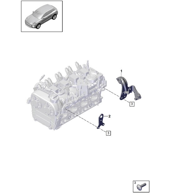 Diagram 103-075 Porsche 970.2 Panamera Turbo V8 4.8L (520Hp) 2014-16 Engine