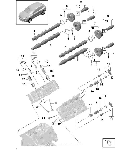 Diagram 103-100 Porsche Cayenne 9YA.2 (E3 II) 2023>> 
