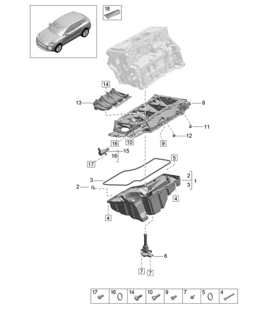 Diagram 104-070 Porsche 911 & 912 (1965-1989) Motor