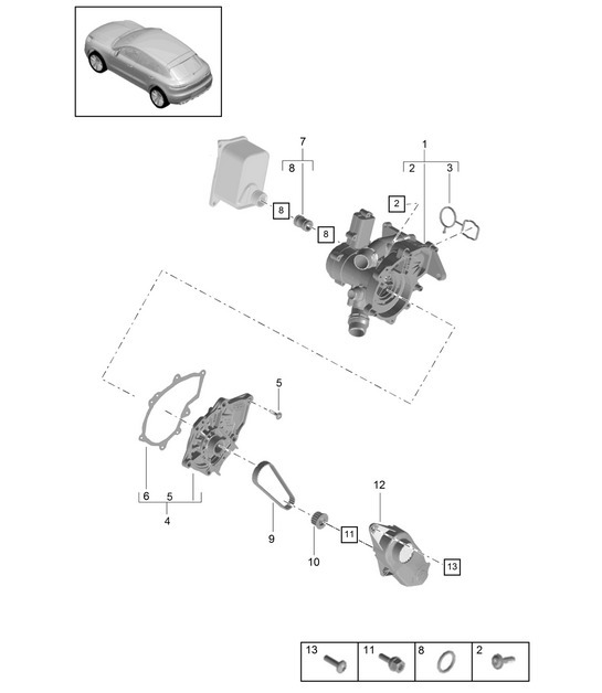 Diagram 105-010 Porsche 911 & 912 (1965-1989) Engine