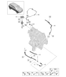Coolant cooling system - 1 - PR:T2G - 95B (II / III) Macan 2.0L  2019 - 2024