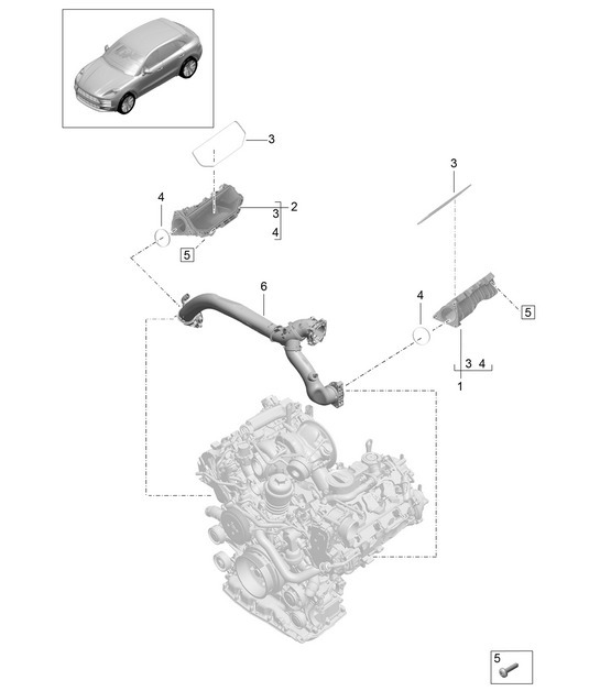 Diagram 107-110 Porsche Boxster 986/987/981 (1997-2016) Engine