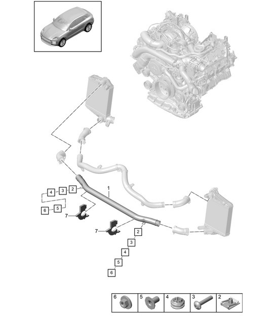 Diagram 107-215 Porsche Panamera 970 MK1 (2009-2013) Engine