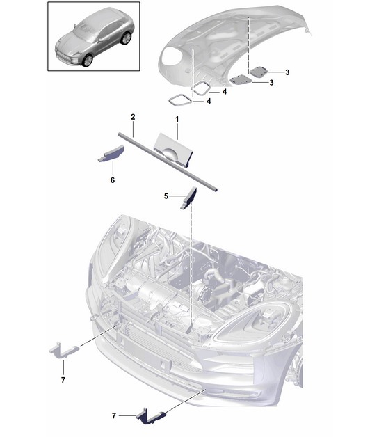 Diagram 107-220 Porsche Panamera 970 MK1 (2009-2013) Engine
