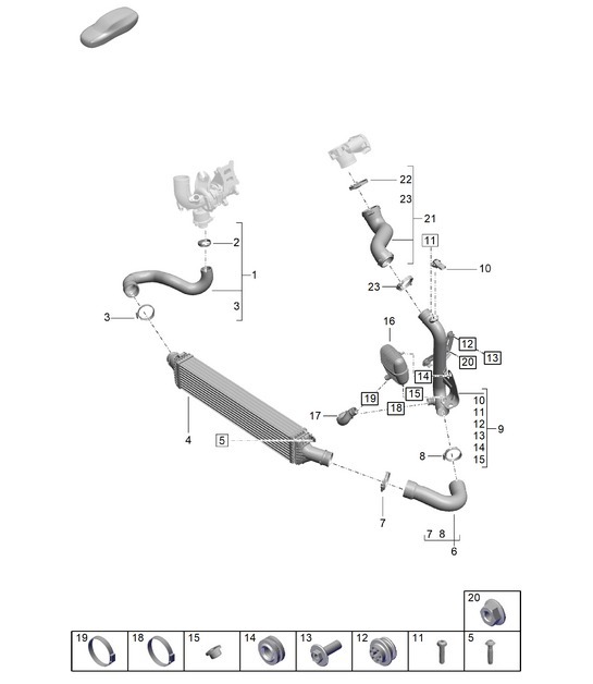 Diagram 107-250 Porsche Panamera 970 MK1 (2009-2013) Engine