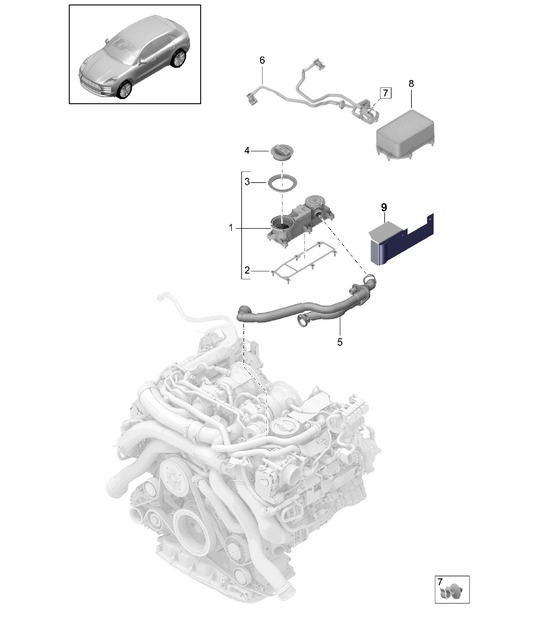 Diagram 107-355 Porsche 971.2 Panamera 4 2.9L V6 2021-23 