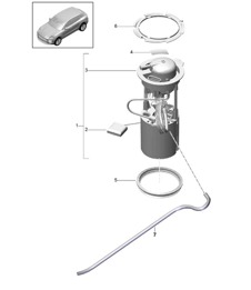Fuel pump (complete) - PR:0GB,4BD,
4BF,4BI,7CE,
7CM,7CP,7CQ,
7CR,7GH,7MM+
2G1,2G4,2G7+
GP1,9M0,9M1,
9M9 -  95B (II / III) Macan 2019 - 2024