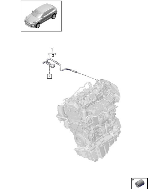 Diagram 201-160 Porsche Macan (95B) MK2 2019-2021 Fuel System, Exhaust System
