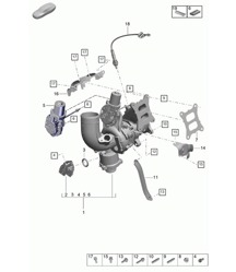 Exhaust gas turbocharger / Lambda sensor - PR:T2G - 95B (II / III) Macan 2.0L  2019 - 2024