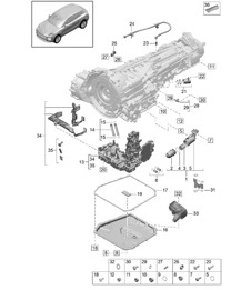 - PDK - Gearbox / Individual parts - PR:T2B, TV8 + GP2 -  95B (II / III) Macan 2.0L / 2.9L 2019 - 2024