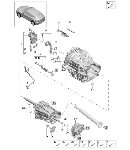 Diagram 302-115 Porsche Macan (95B) MK3 2022>> Transmission
