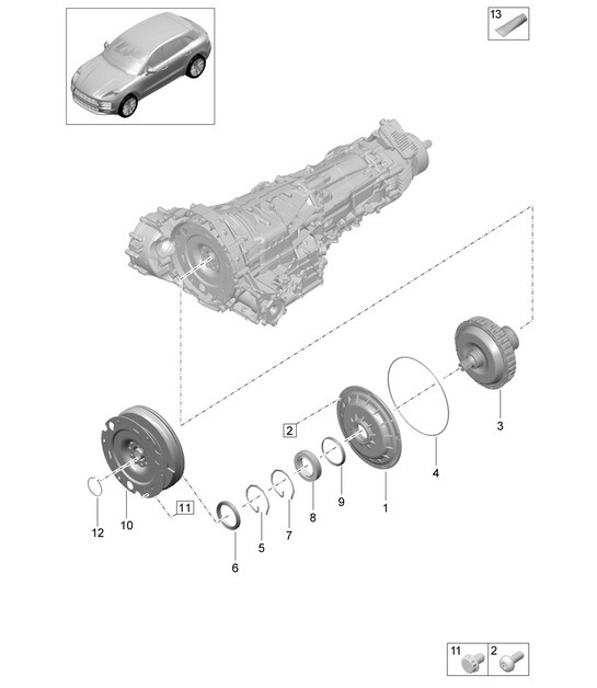 Diagram 302-215 Porsche Macan (95B) MK2 2019-2021 Transmission
