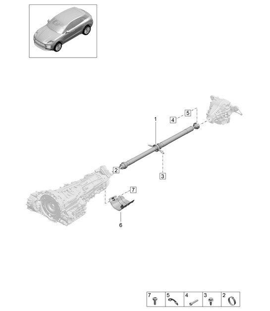 Diagram 304-210 Porsche Macan (95B) MK2 2019-2021 Transmission
