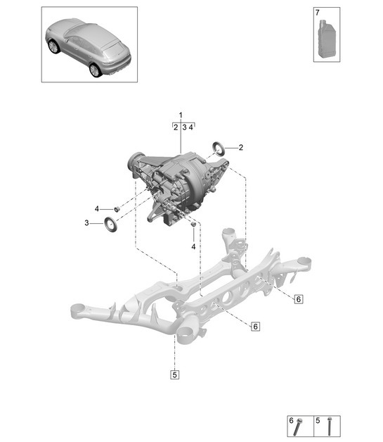 Diagram 305-000 Porsche Macan (95B) MK3 2022>> Transmission