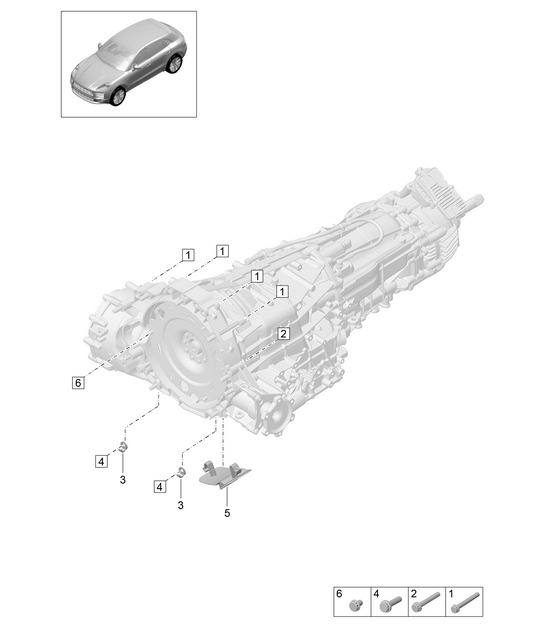 Diagram 306-005 Porsche Macan (95B) MK2 2019-2021 Transmission