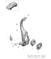 Swivel mounting /  Wheel hub 95B (II / III)Macan  2019 - 2024