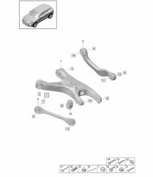 Braccio oscillante / Guida 95B (II / III) Macan 2019 - 2024