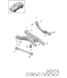 Wishbone / Guide 95B (II / III) Macan 2019 - 2024