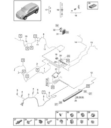 自适应悬架/空气供应 - PR:1BK, 2MB - 95B (II / III) Macan 2019 - 2024