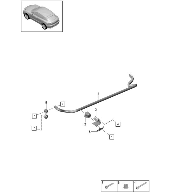 Diagram 502-060 Porsche Macan (95B) MK2 2019-2021 Rear Axle