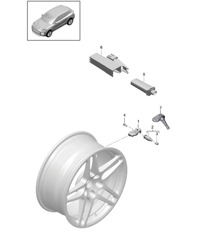 Tyre pressure control system 95B (II / III) Macan 2019 - 2024