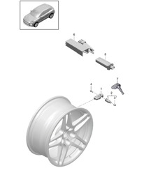 Tyre pressure control system 95B (II / III) Macan 2019 - 2024