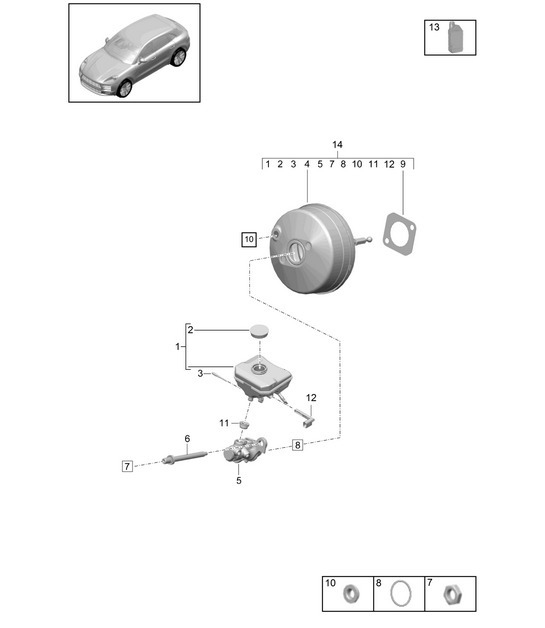 Diagram 604-001 Porsche Macan (95B) MK2 2019-2021 Wheels, Brakes